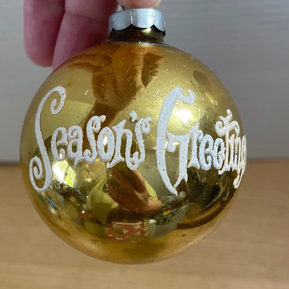 Set of 8 Vintage Christmas Ornaments Shiny Brite Satin Sheen Hallmark Made USA